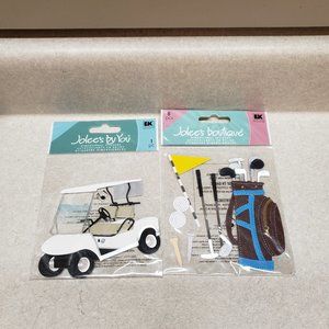 2 new packs scrapbooking craft GOLF stickers Jolees